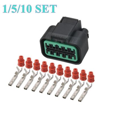 10 Polig KUM Auto Scheinwerfer Steckverbinder Stecker Buchse Reparatursatz