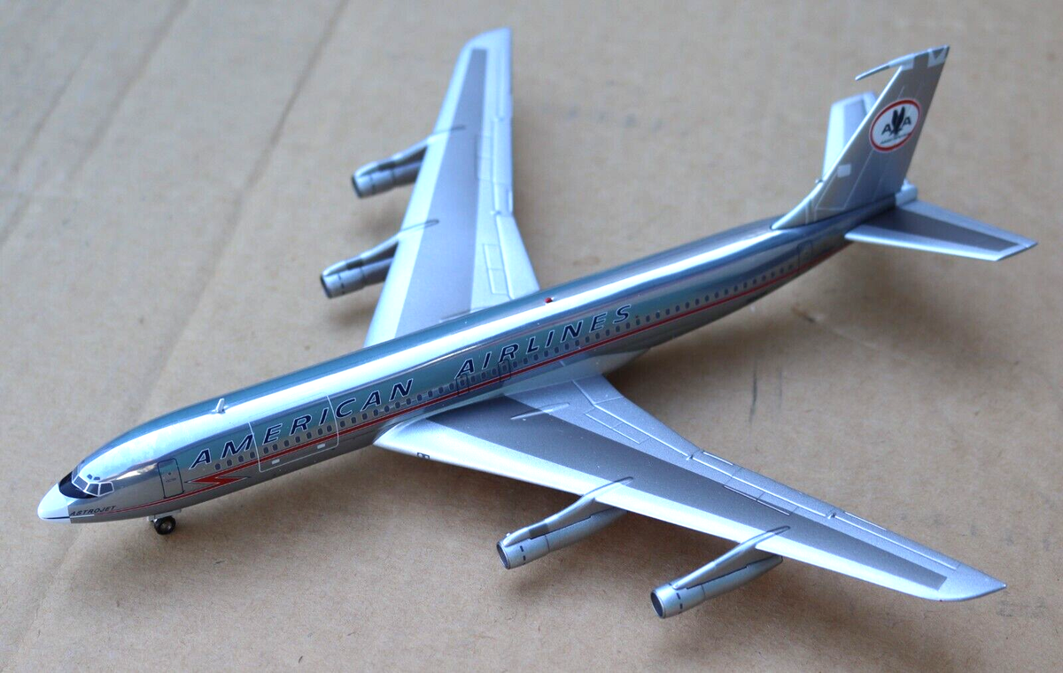 Inflight 200 AMERICAN AIRLINES BOEING 707 PLANE POLISHED 1:200