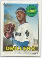 Yadier Alvarez LA Dodgers 2018 Topps Heritage Minors