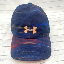 Under Armour Youth Hat Cap Embroidered Logo Blue Orange Adjustable OSFA