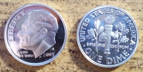 2003-S  SILVER **PROOF**  ROOSEVELT DIME - NICE COIN - L@@K AT PICTURES!!!!!