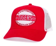 Magnum PI Al's Automotive Tigers Hat Embroidered Patch Cap Cosplay Red