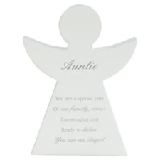Auntie Guardian Angel Block Standing Wooden Plaque Lovely Gift Range