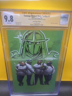 TMNT #1 CGC 9.8 Signed By SAJAD SHAH SMZ 2024 SDCC VIRGIN Exclusive IDW