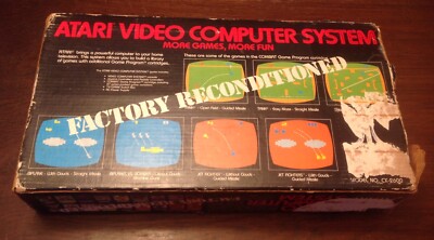 ORIGINAL ATARI CX2600 GAME SYSTEM FACTORY RECONDITIONED WITH BOX