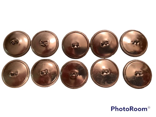 Vintage Large Regina Cameo Buttons Set 10 Metal Loop Back Unmarked Ex Cond. 2 - Picture 4 of 4