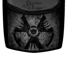 Abstract Radiation Symbol Hazard Graphic Car Truck Vinyl Decal Hood Wrap Gray US