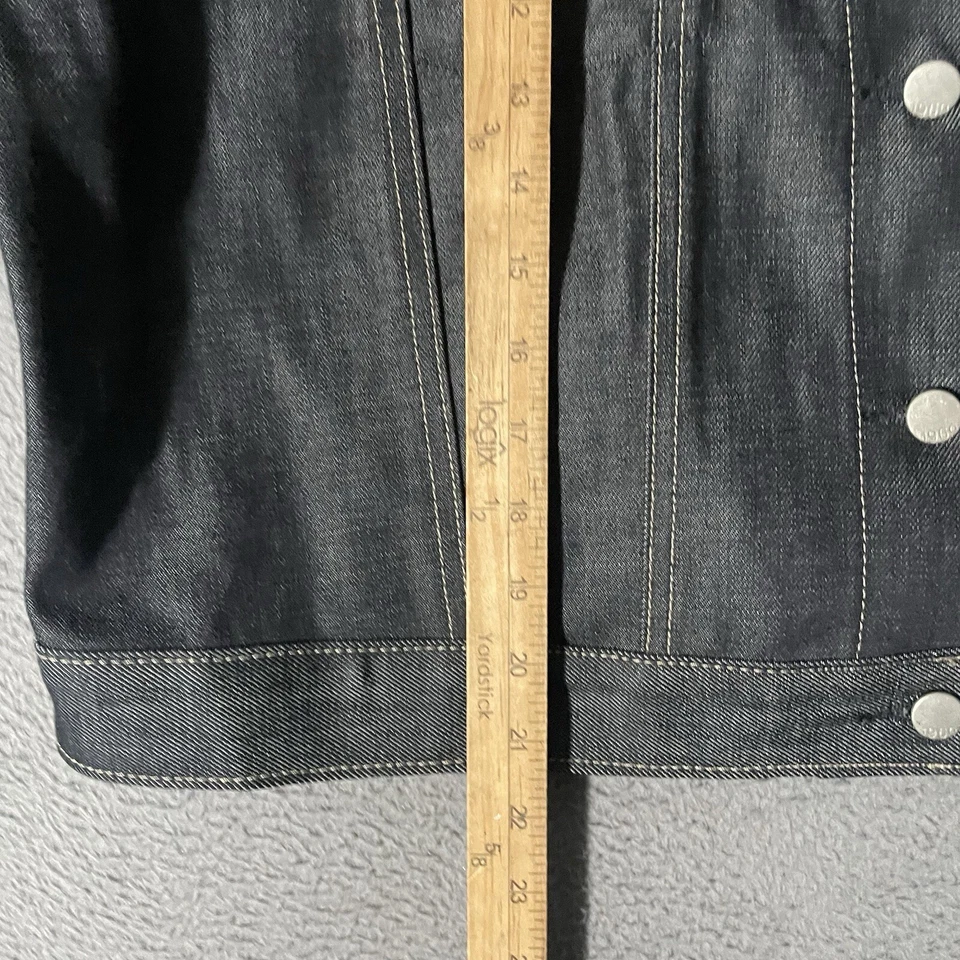 Chaqueta Gap para mujer XL azul Jean Denim Trucker algodón abotonado 1969 manga 3/4 Foto 4 de 4