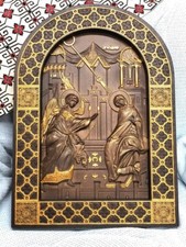 Annunciazione Quadro religioso in legno intagliato in 3D