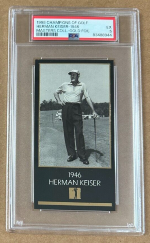1998 Champions Of Golf Masters Collection Herman Keiser 1946 Gold Foil PSA 5 - Picture 1 of 2