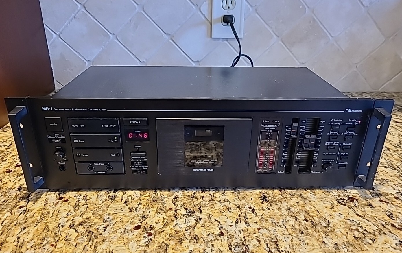 Nakamichi MR1 Professional 3 Head Cassette Deck. XLR, 1/4" and RCA