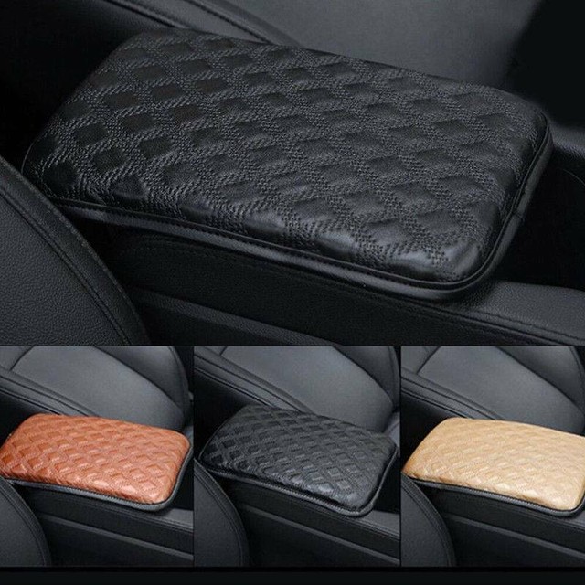 Universal Car SUV Armrest Pad Cover Auto Center Console PU Leather