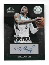 MALCOLM LEE 2012-13 Totally Certified Rookie Roll Call Green Autograph auto RC/5