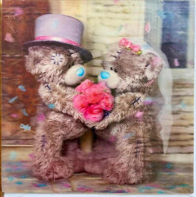 Me To You Tatty Teddy 3D Wedding Day Blessing Card New In