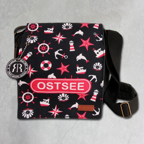 Robin Ruth Sac À Bandoulière En Coton Polyester Noir Rouge OTG5109S ...