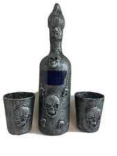 Absolut . 1 Liter Flasche . & 2 Gläser.  Geschenkset neu Unikat - Handmade.