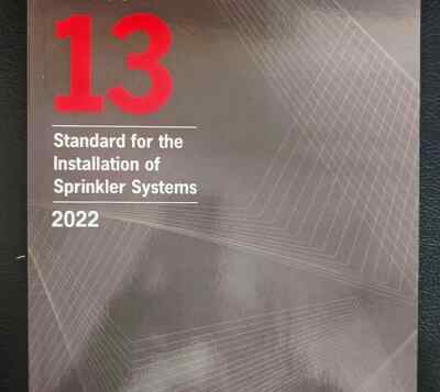 NFPA 13 Standard for the Installation of Sprinkler Systems 2022 USA STOCK