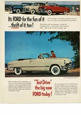 1950 FORD Tan Convertible Vintage Ad 