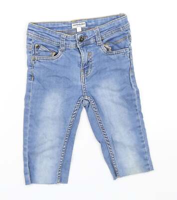 Vertbaudet Mädchen blau Baumwollmischung gerade Jeans Größe 8 Jahre Reg