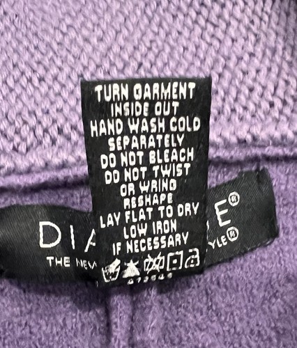 Women's Dialogue QVC Purple 100% Wool Blazer Jacket Coat Sweater Cardigan Medium - Picture 6 of 6
