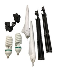 ESDDI Fotografie Schirm Beleuchtung Kit mit 2 Lampen