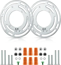 2 Pack Universal Light Fixture Mounting Bracket, 4 Inches Diameter Steel Crossba