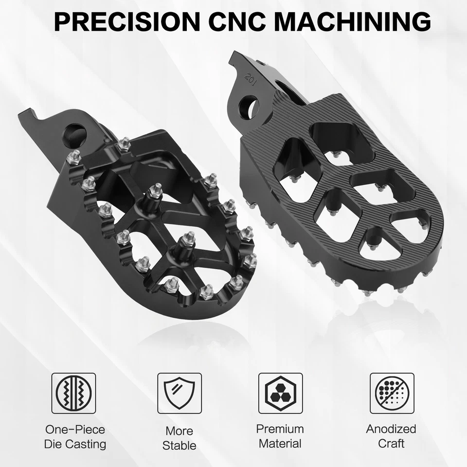 CNC Dirt Bike Foot Pegs Footpeg Footrest Pedals For Honda CR250R CR125R CRF250R Foto 2 de 4
