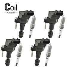 4pcs Ignition Coil and Spark Plug For Verano Buick L4 2.0L 2.4L 2013-2016 CU1310
