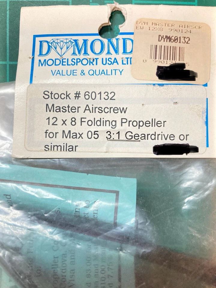 RC Powered Glider Folding Propeller Master Airscrew 12x8 For 3:1 Gear Drive - Image 3 of 3