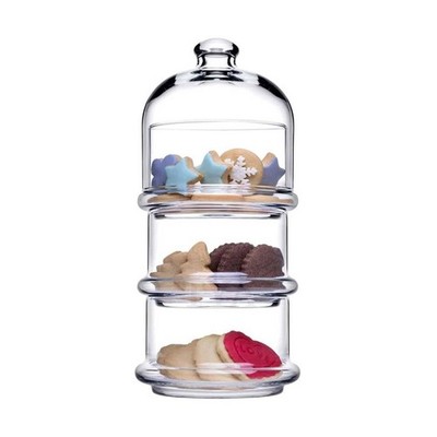 Pasabahce Villa Patisserie Servierschalen mit Haube 3-tlg. 390 ml | HELDENA