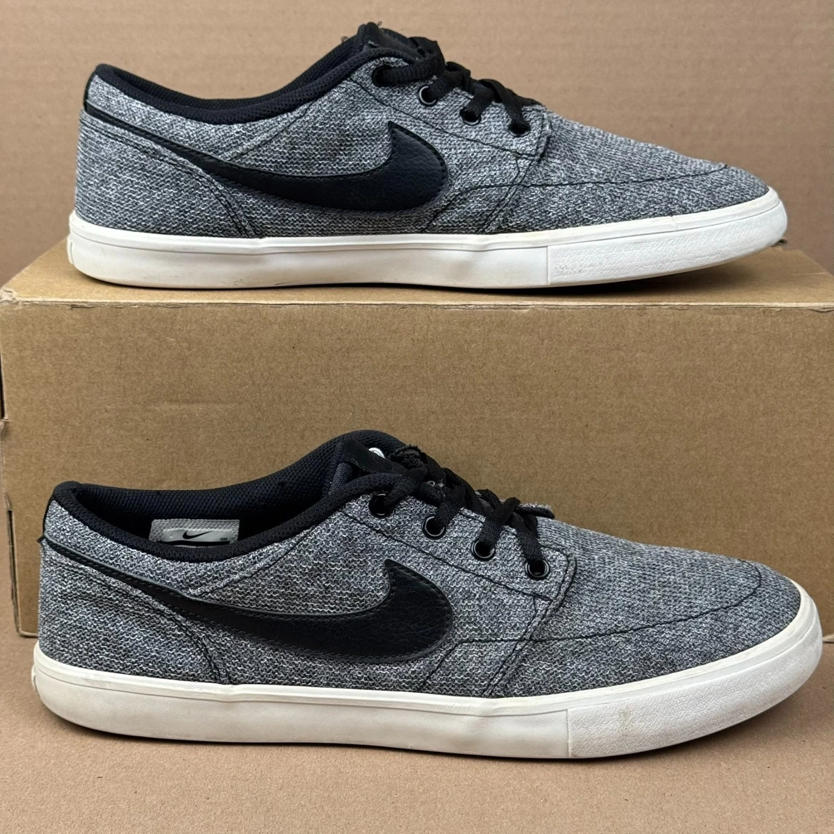 Nike Portmore 2 Solar Canvas Premium SB Black White | eBay