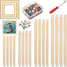 16PCS Wooden Stretcher Bars for Natural Needlepoints - 16pcs