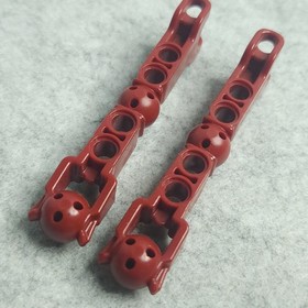 LEGO 90613 Arm Leg with Ball Joint Socket 4 Pin Holes Hero Factory Dark Red x2