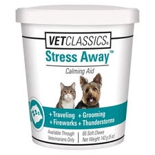 Vet Classics Stress Away Calming Aid for Dogs and Cats – Soft Chew Pet Health