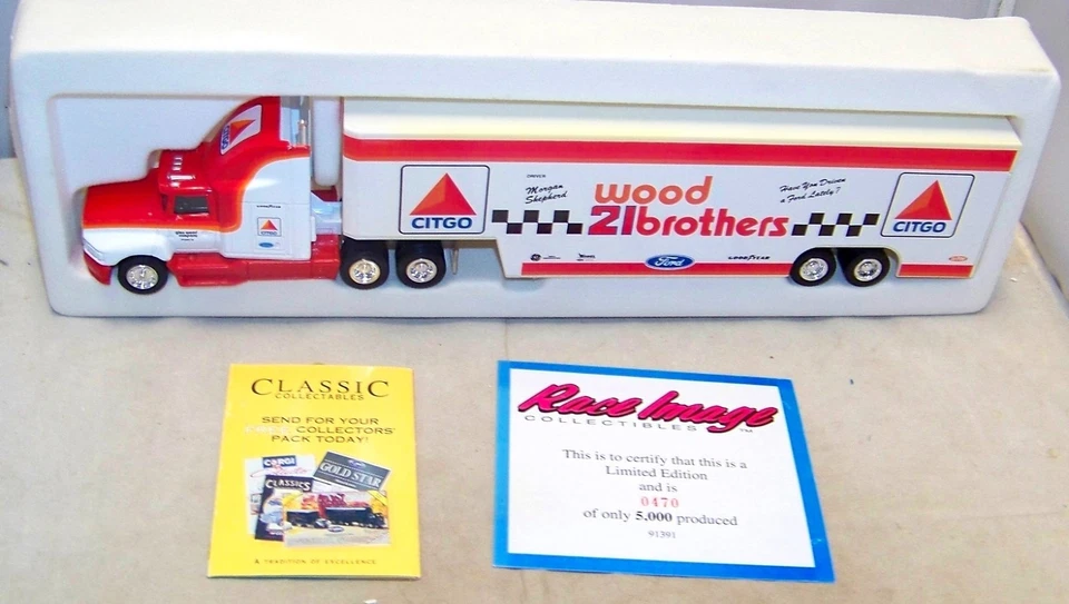 1:64 1994 CORGI TRANSPORTER HAULER #21 CITGO MORGAN SHEPHERD WOOD BROTHERS NIB - Image 4 of 4