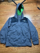 The North face Jacket Boys 10/11 Grey HyVent Windbreaker Rain Jacket Hooded
