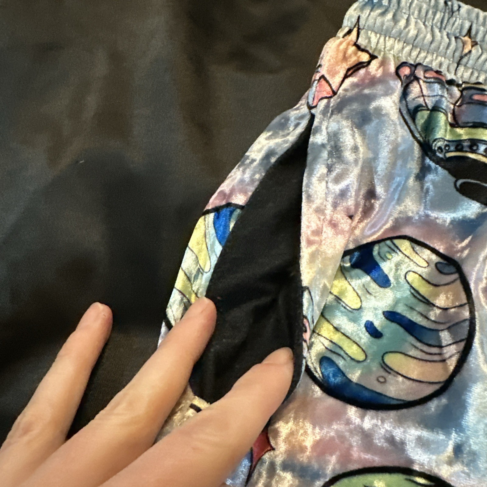 RETIRED Electro Threads Alien Elastic Shorts Mens… - image 5