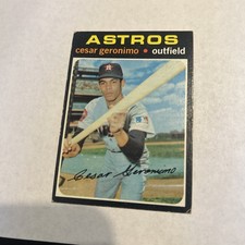 1971 Topps Rookie RC Card #447 Cesar Geronimo Houston Astros Ex Free Shipping!. rookie card picture