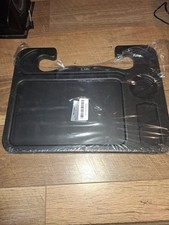 4 in 1 Car Steering Wheel Tray with Dual Sauce Dip 16.5" x 12.5" x 0.9" Black
