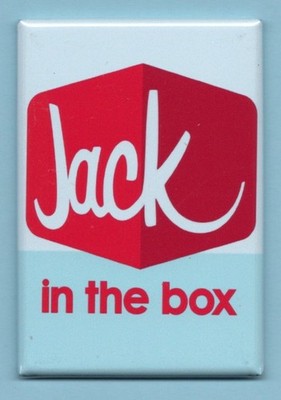 JACK IN THE BOX RESTAURANT  LOGO *2X3 FRIDGE MAGNET* VINTAGE HAMBURGERS HOT DOGS