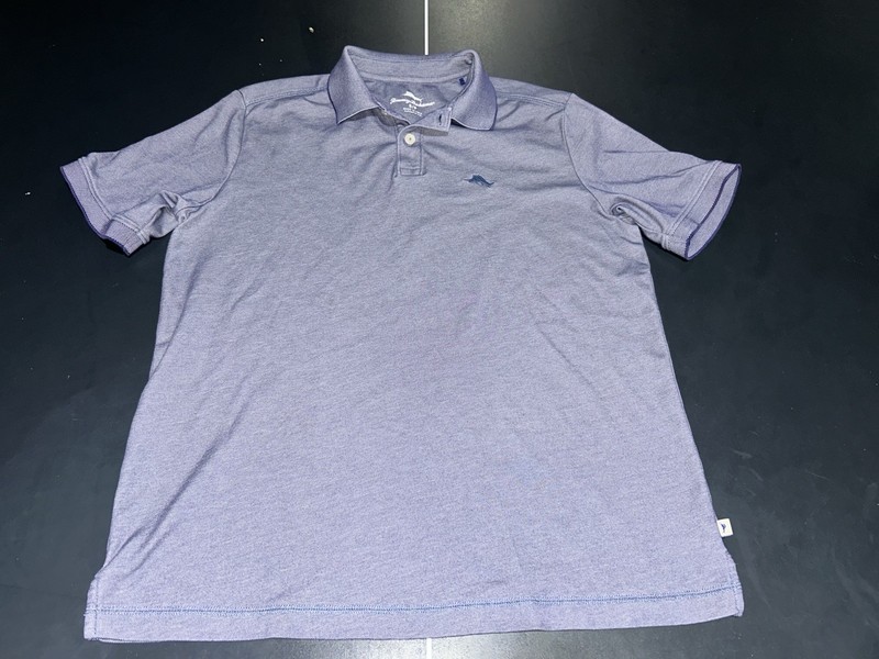Tommy Bahama Classic Fit Purplish blue Short Sleeve Polo Shirt S Fish Logo