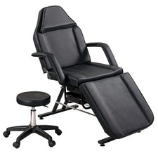 Massage Chair with Dual Trays and Hydraulic Stool, Adjustable