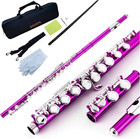 C Flute (Pink) – Closed Hole, 16-Key Flute with Offset G Split E Mechanism | Del