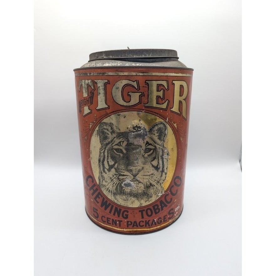 bright tiger chewing tobacco tin Sweet Vintage TIGER BRIGHT SWEET CHEWING