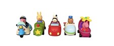 Peppa Pig Mini Buggy Lote De 5: George Rebecca Rabbit Zoe Zebra Pedro Pony Peppa