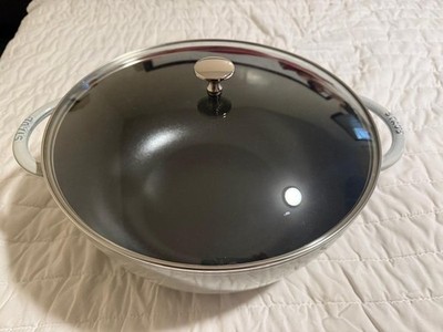 Staud Cast Iron 7.4 qt, Dutch Oven with Lid, White Truffle