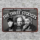 Vintage Featuring The Three Stooges Tin Metal Signs Home Décor 8x12