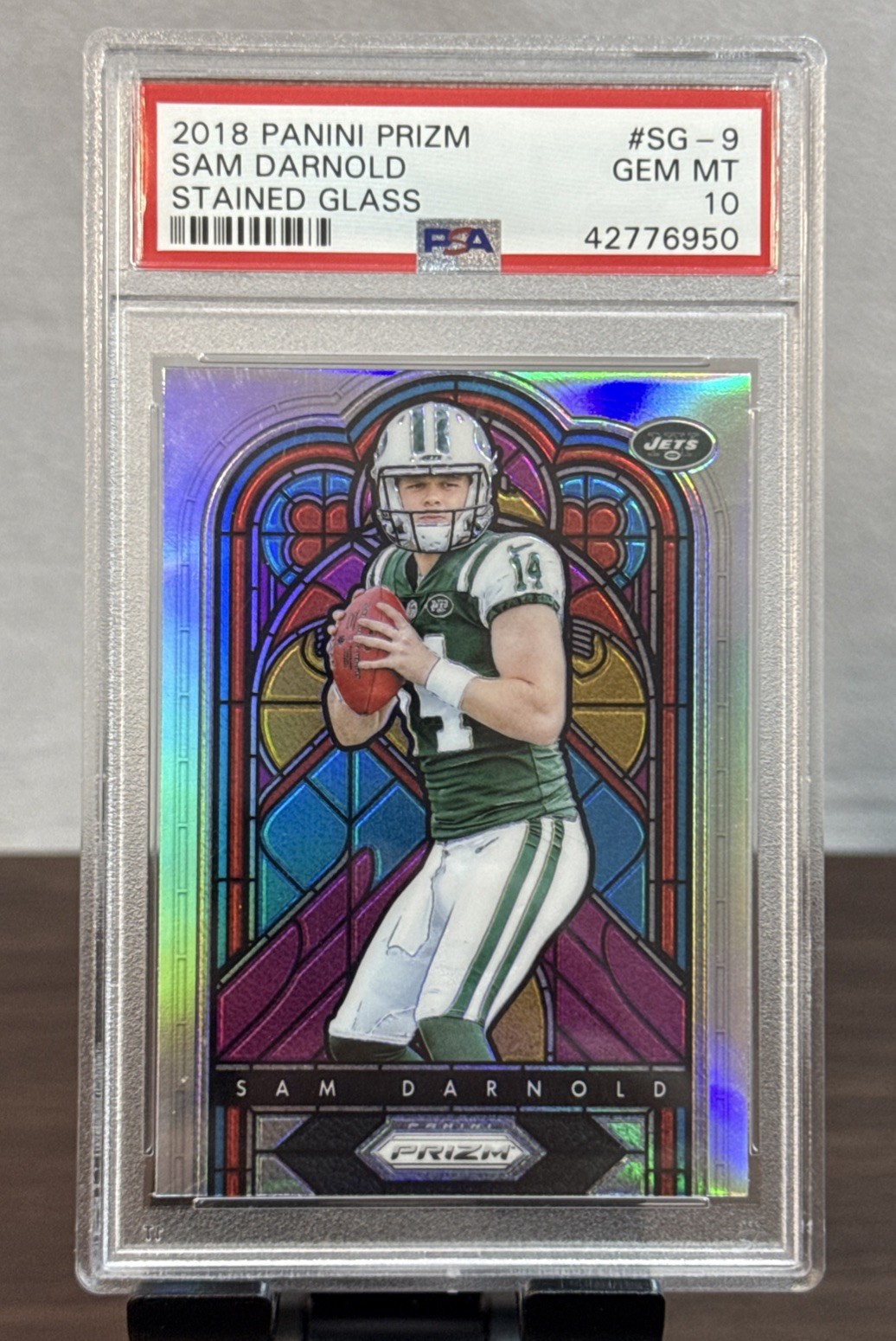 SAM DARNOLD 2018 Panini Prizm Football #SG-9 RC STAINED GLASS PSA 10