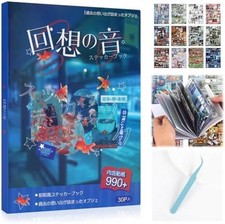 990Pcs Japanese Sticker Book for Scrapbook Heisei Retro Comic Books Style Kawaii