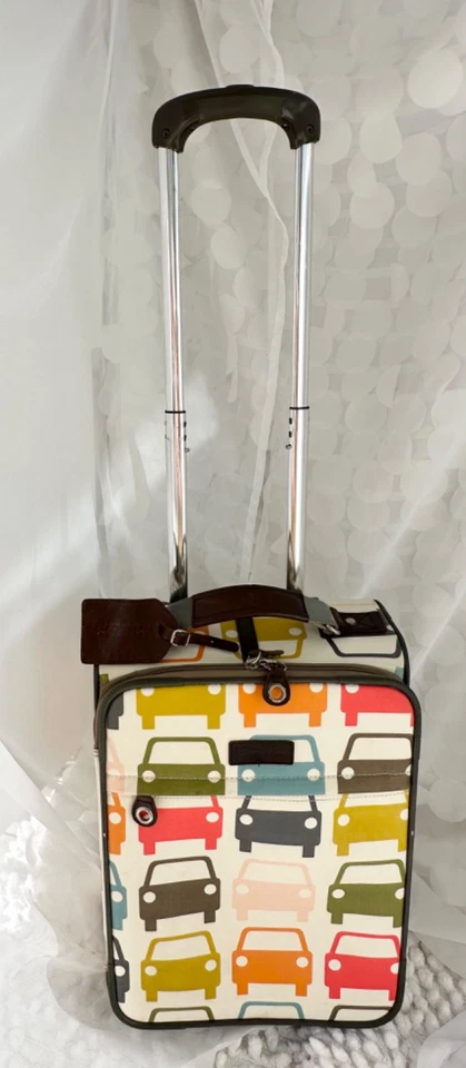 "Maleta de viaje Orla Kiely multicolor CARS colorida rueda giratoria 21""" Foto 3 de 4